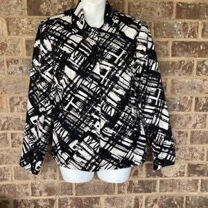 Cold water Creek Jacket Black White Size 8